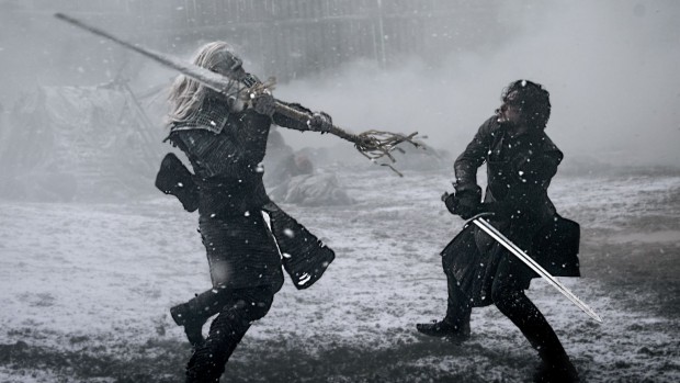 Game of Thrones Jon Snow vs White Walker Swordfight