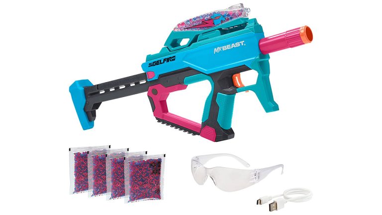 Nerf Pro Gelfire Mitico Blaster Full Auto & 10.000 Gelfire Round, 800 Round Hopper, Batteria Ricaricabile, Occhiali, Età 14 e Fino