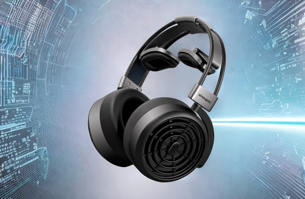 Sineaptic SE-1 Dual Ribbon Array Headphones – Over-Ear Bluetooth, Black (SonoFlow SE)